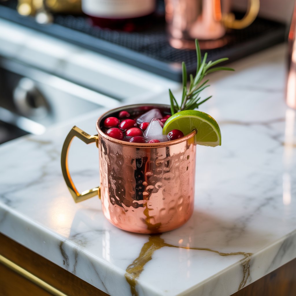 Cranberry Moscow Mule Cocktail Recipe