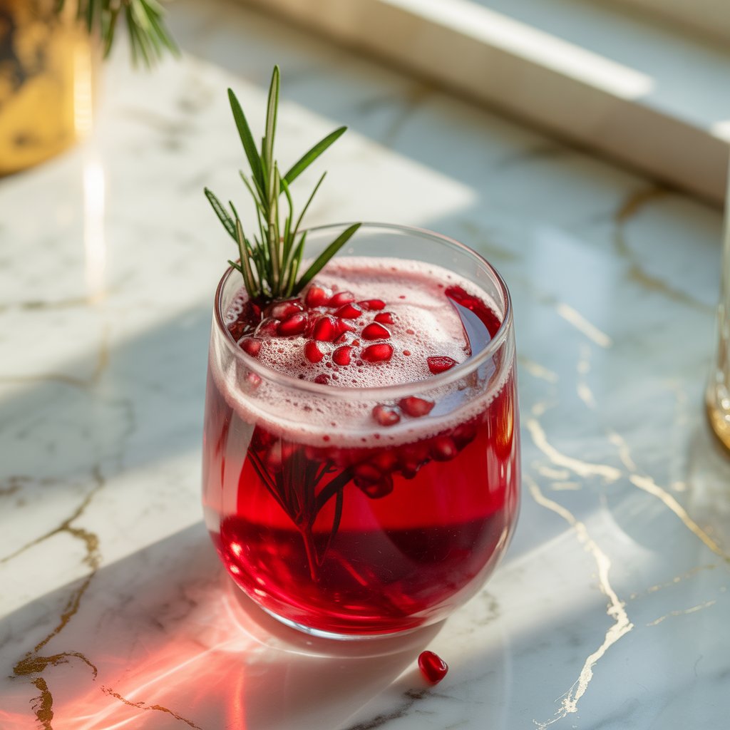 Pomegranate Gin Fizz Cocktail Recipe