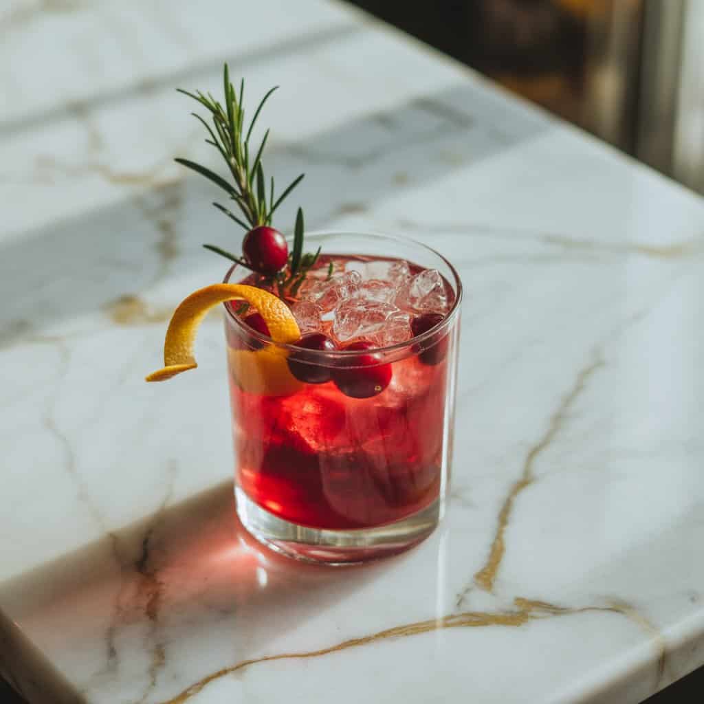 Cranberry Bourbon Smash Cocktail Recipe