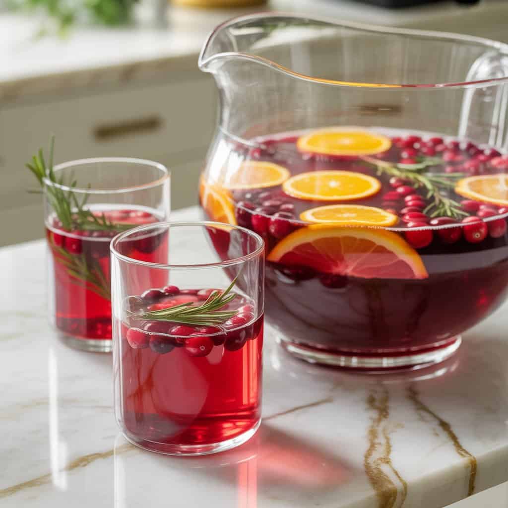 Cranberry Champagne Punch Cocktail Recipe