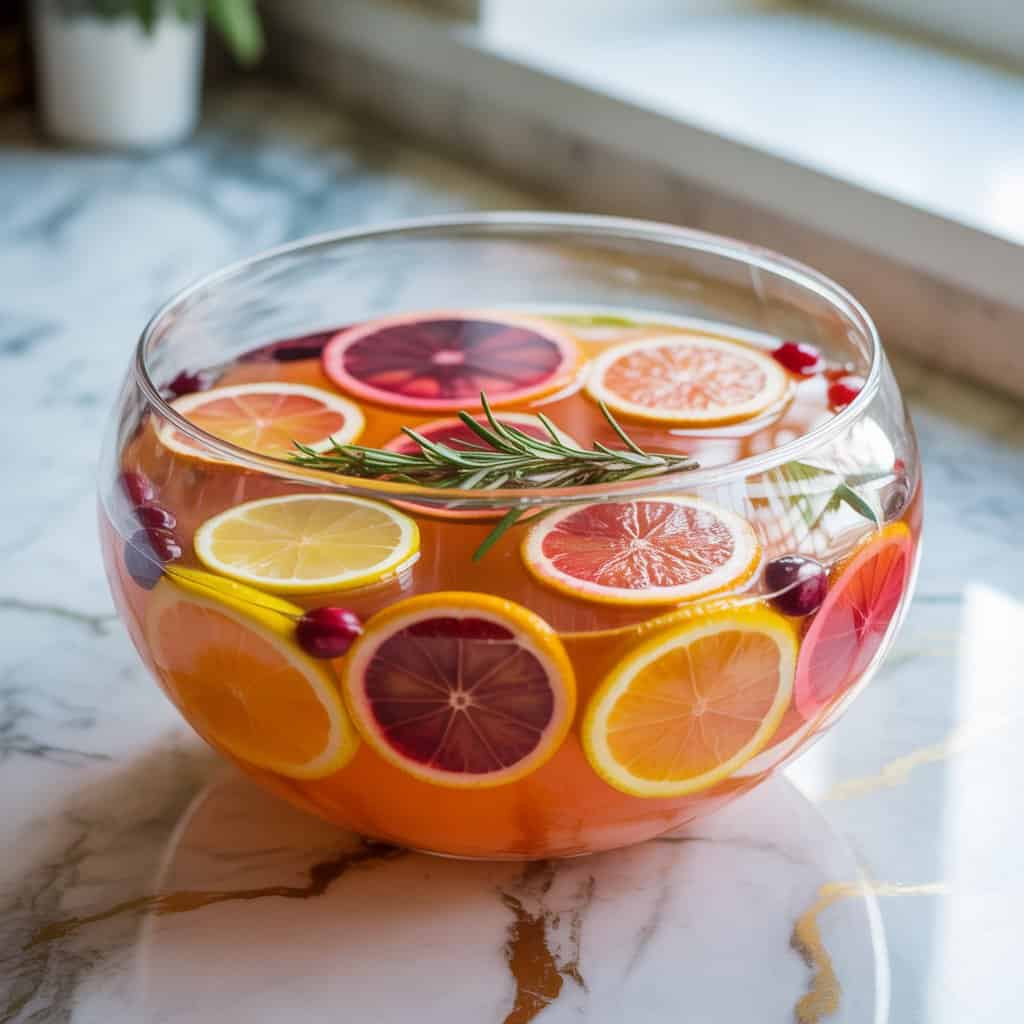 Winter Citrus Punch Cocktail Recipe