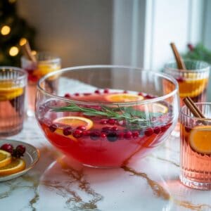Festive Rosé Punch Cocktail Recipe