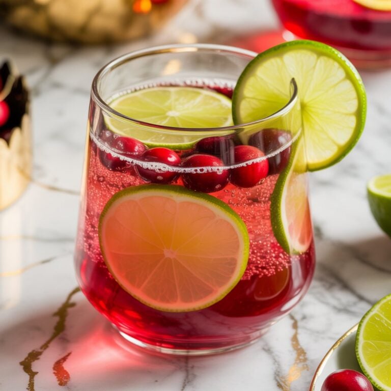 Cranberry Lime Rickey Mocktail Recipe