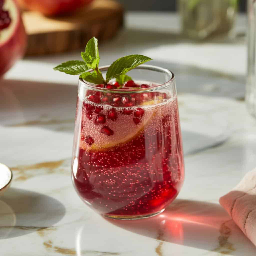 Sparkling Pomegranate Cooler Mocktail Recipe