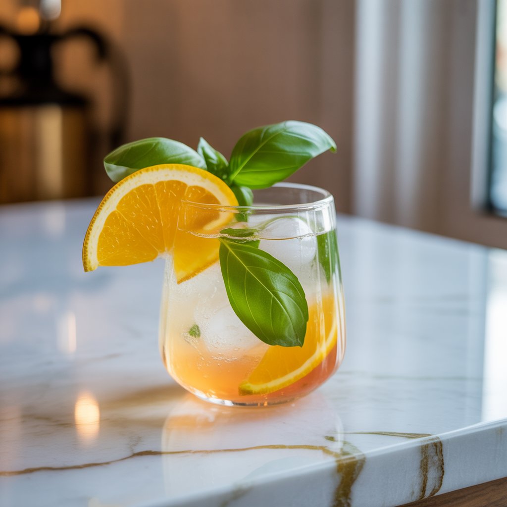 Citrus Basil Cooler Mocktail Recipe