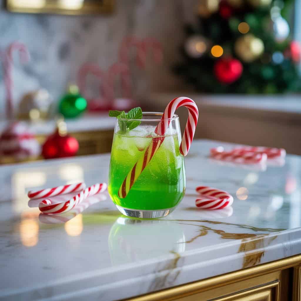 Grinch Candy Cane Cooler Cocktail Recipe