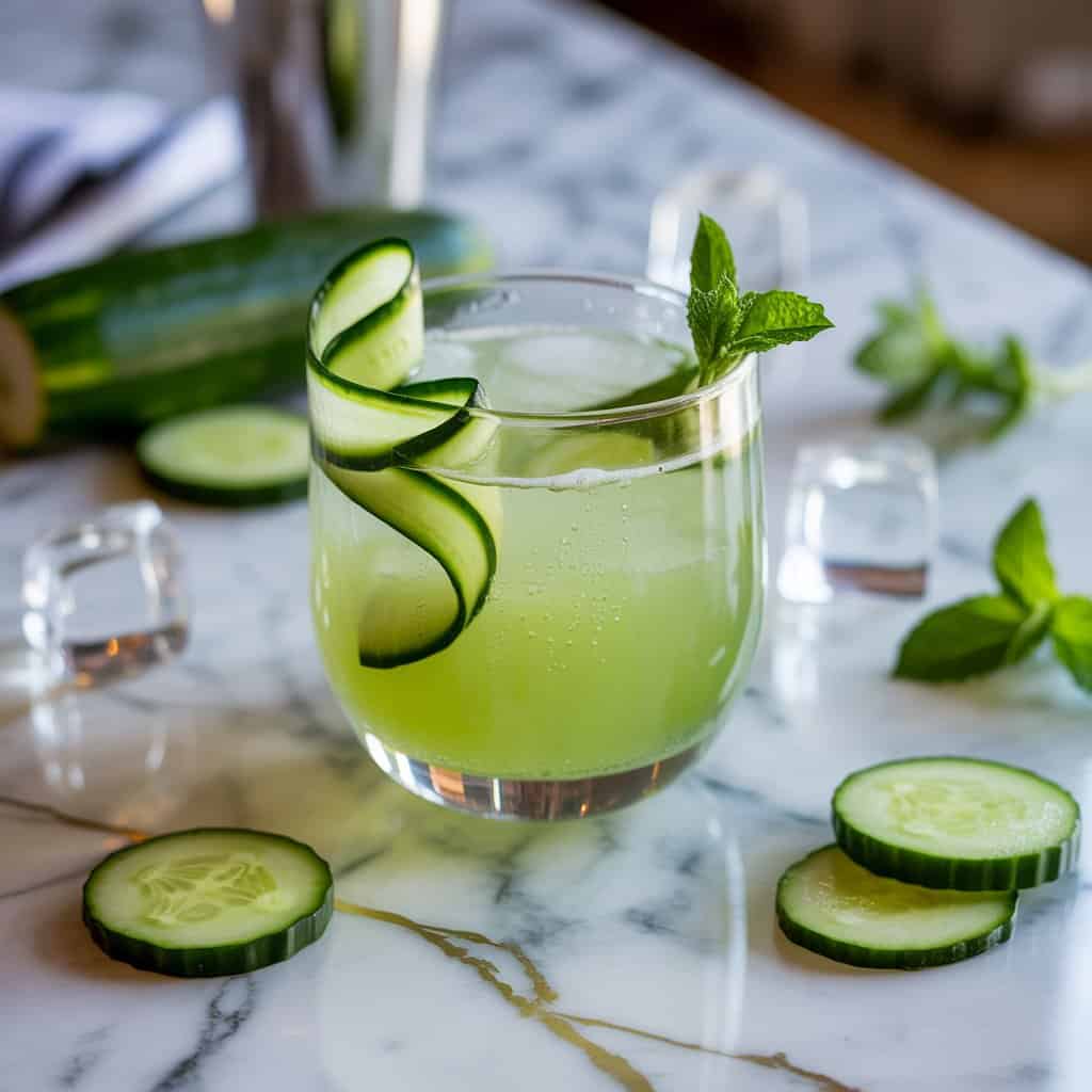 Cucumber Grinch Gimlet Cocktail Recipe