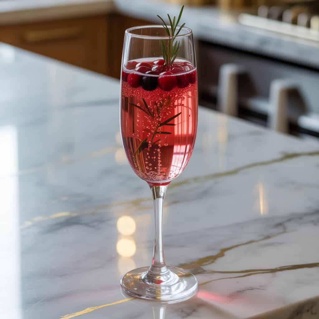 Champagne & Cranberry Juice Cocktail Recipe