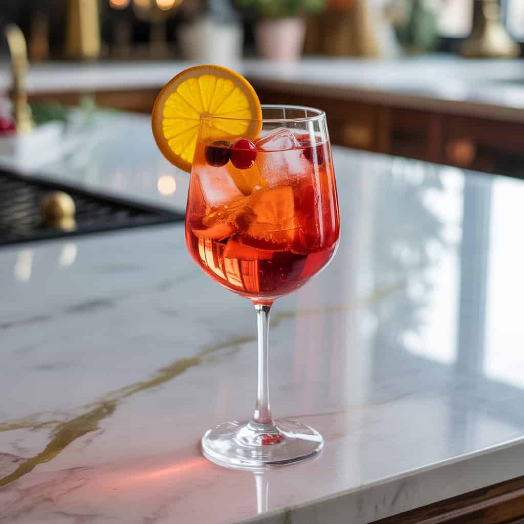 Aperol Spritz with Cranberry Juice Cocktail Recipe