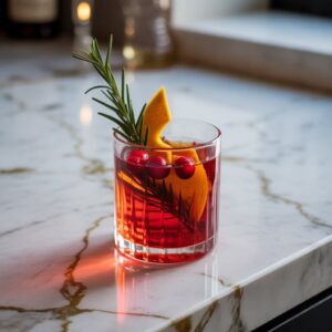 Aperol Negroni with a Christmas Twist Cocktail Recipe