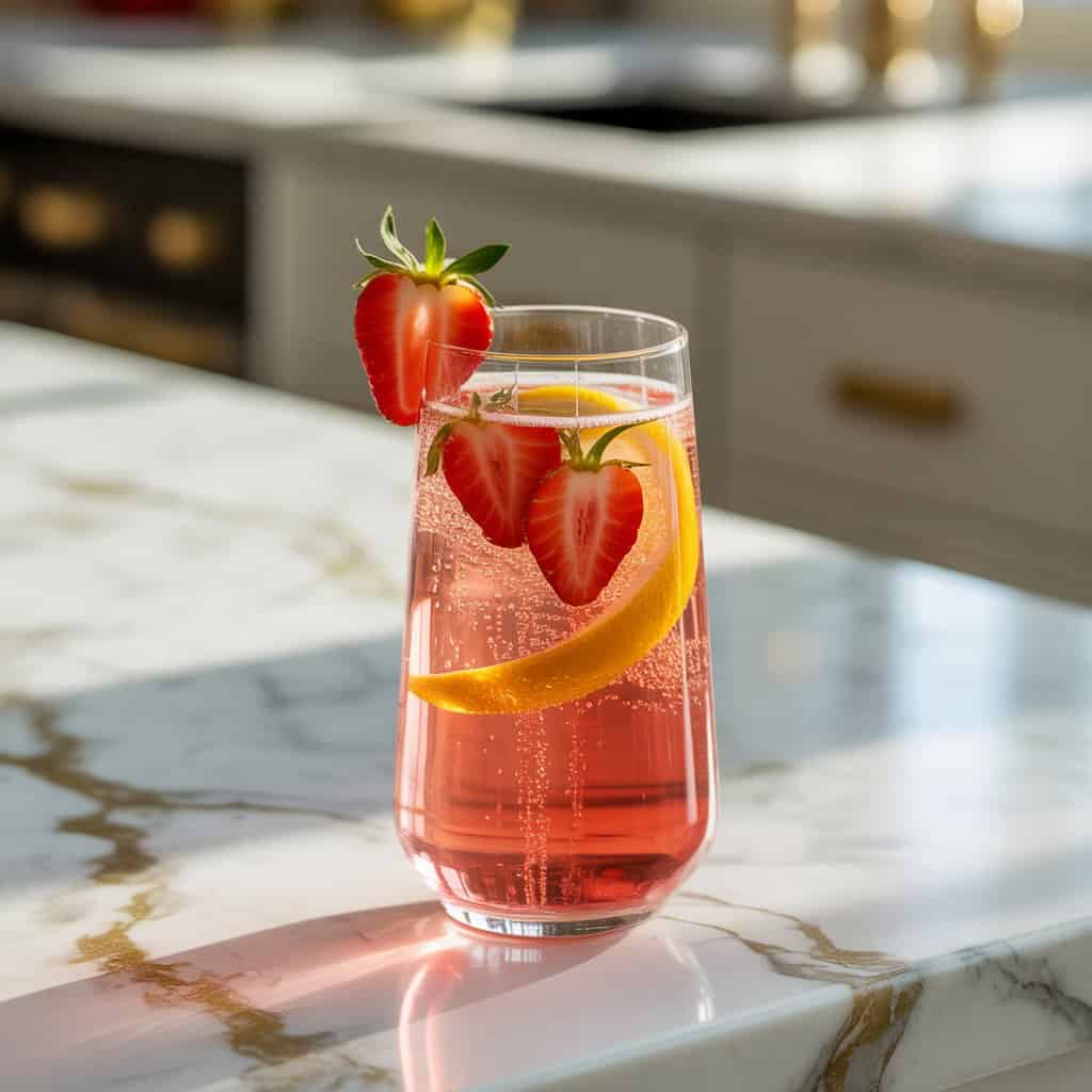 Strawberry Champagne Lemonade Cocktail Recipe