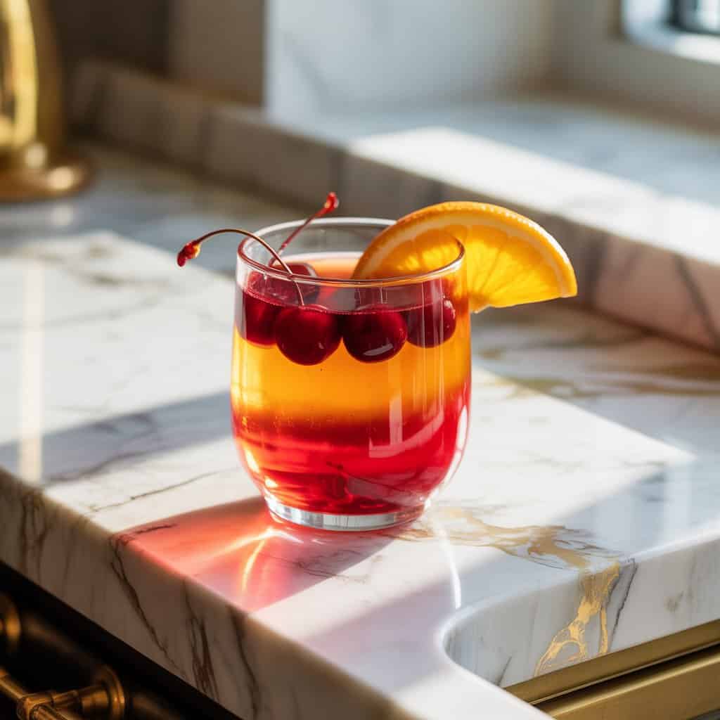 Cherry Tequila Sunrise Cocktail Recipe