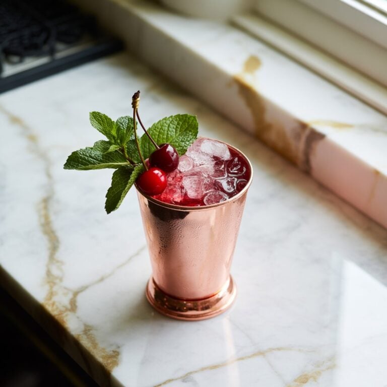 Cherry Mint Julep Cocktail Recipe