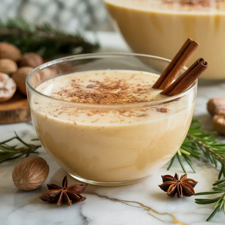 Classic Holiday Eggnog Punch Cocktail Recipe