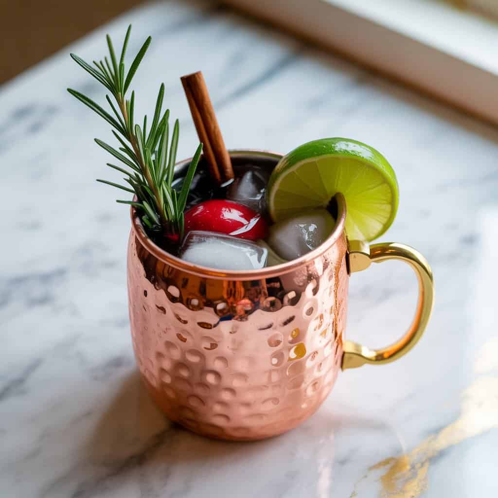 Moscow Mule with a Christmas Twist Cocktail Recipe