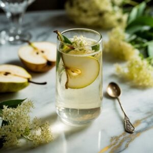 Elderflower and Pear Collins Cocktail Recipe