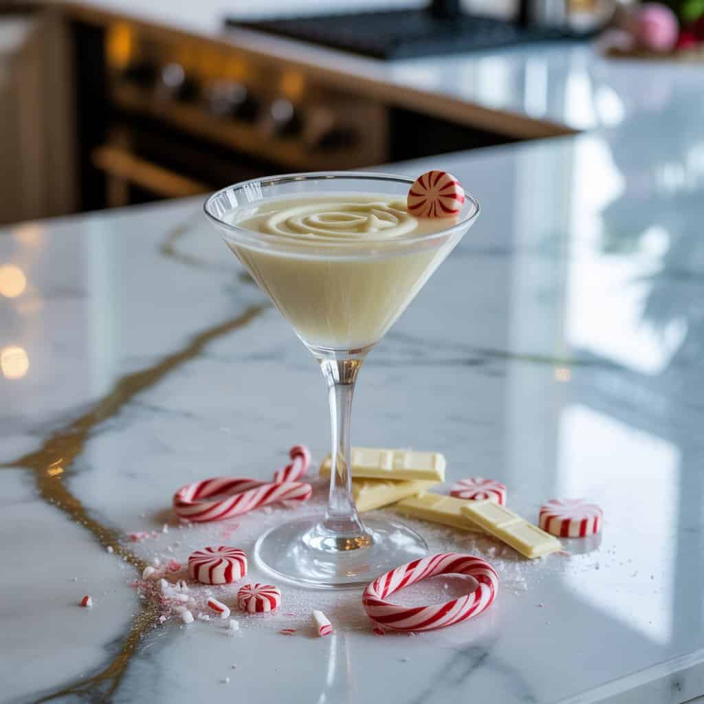 Peppermint White Chocolate Martini Cocktail Recipe
