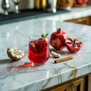 Pomegranate Coconut Rum Cooler Cocktail Recipe
