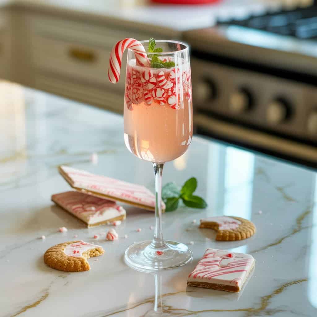 Peppermint Bark Mimosa Cocktail Recipe