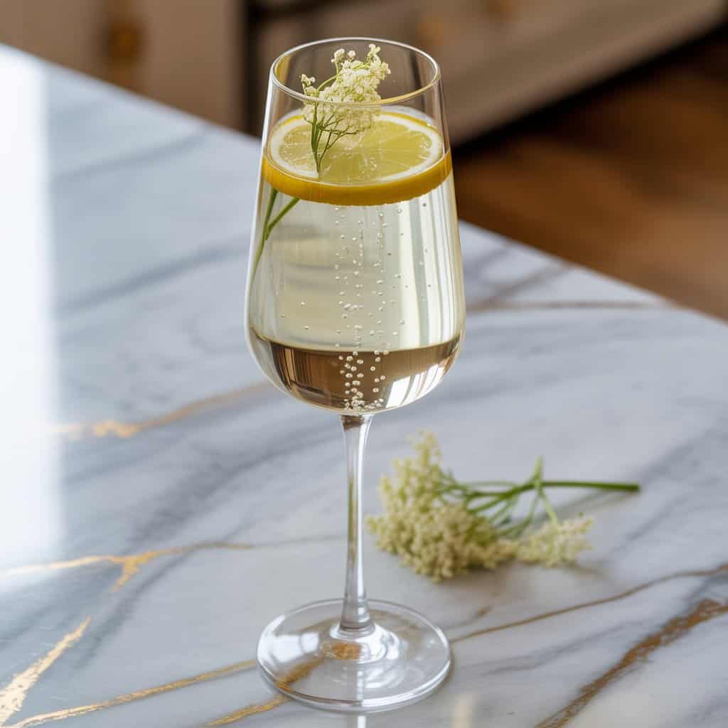 Elderflower And Prosecco Spritz Cocktail Recipe Thirsty Tales