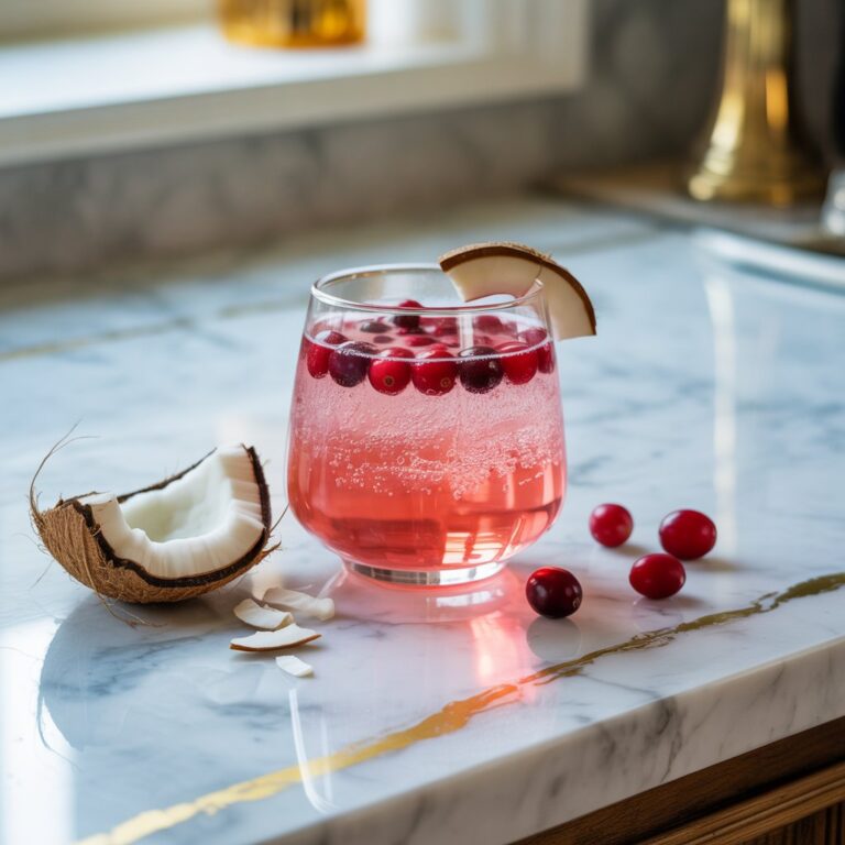 Coconut Cranberry Fizz Cocktail Recipe