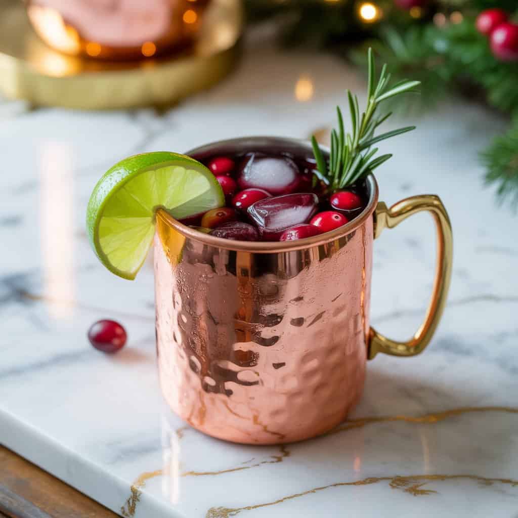Classic Cranberry Moscow Mule Cocktail Recipe