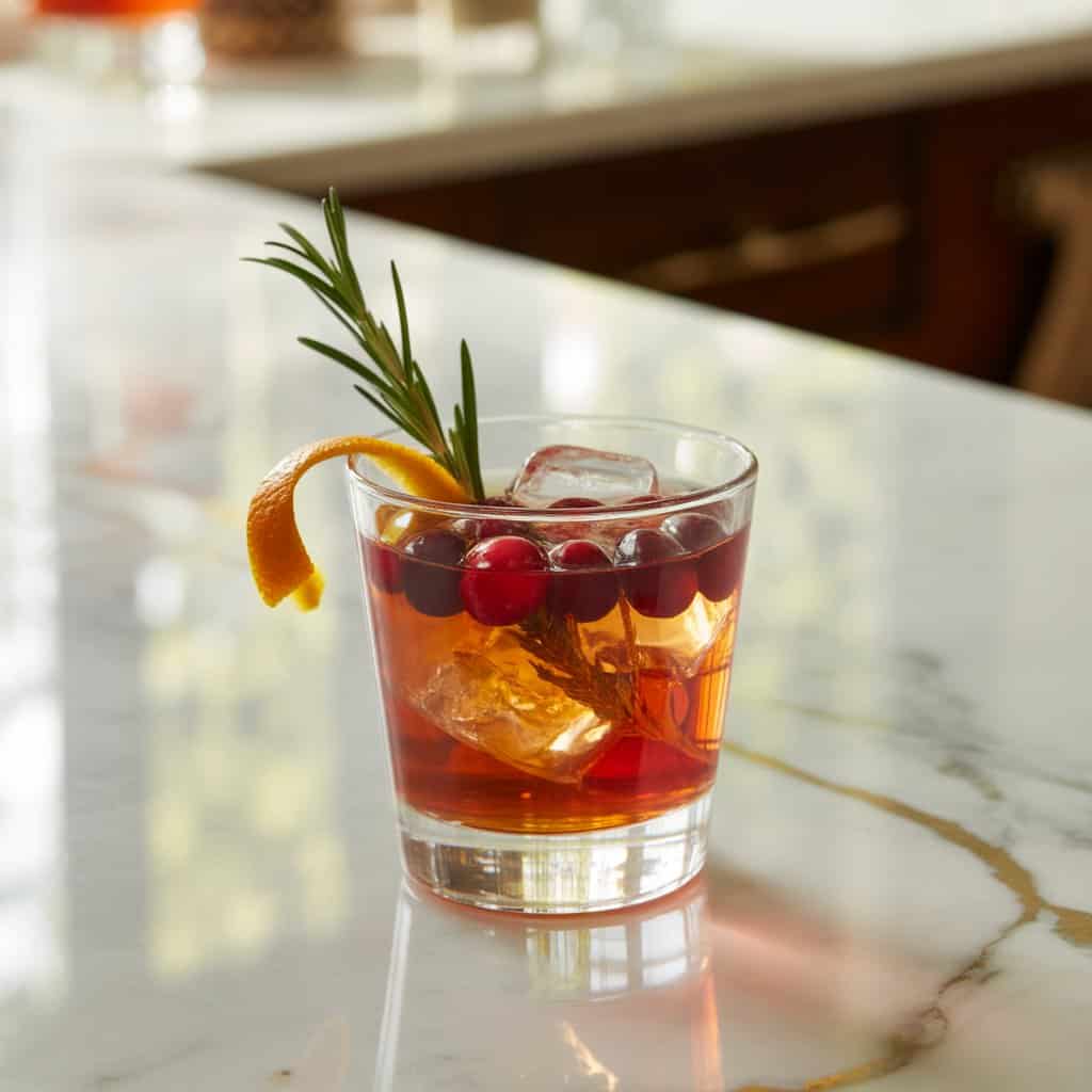 Cranberry Bourbon Smash Cocktail Recipe