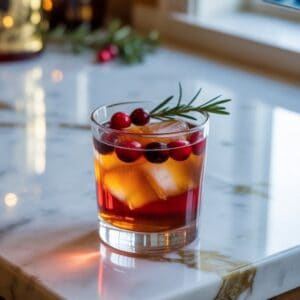 Cranberry Maple Whiskey Sour Cocktail Recipe