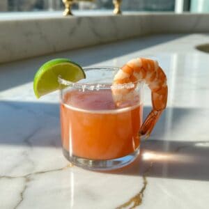 Festive Prawn Margarita with Lime Cocktail Recipe