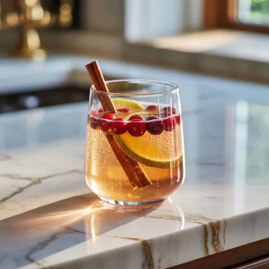 Spiced Cranberry Ginger Beer Fizz Cocktail Recipe