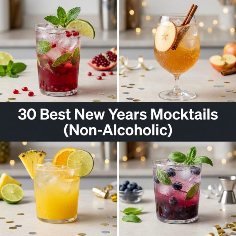 30 Best New Years Mocktails (Non-Alcoholic)