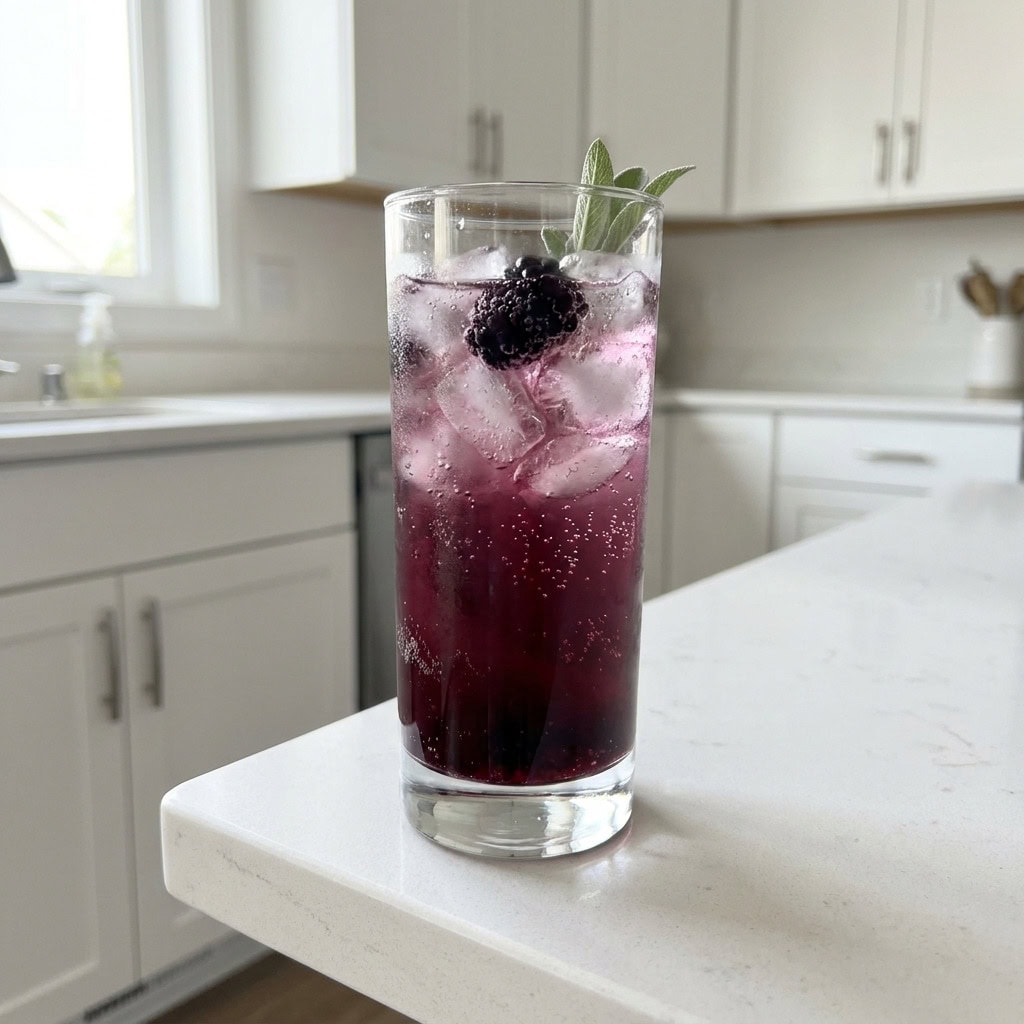 Blackberry Sage Soda Mocktail Recipe