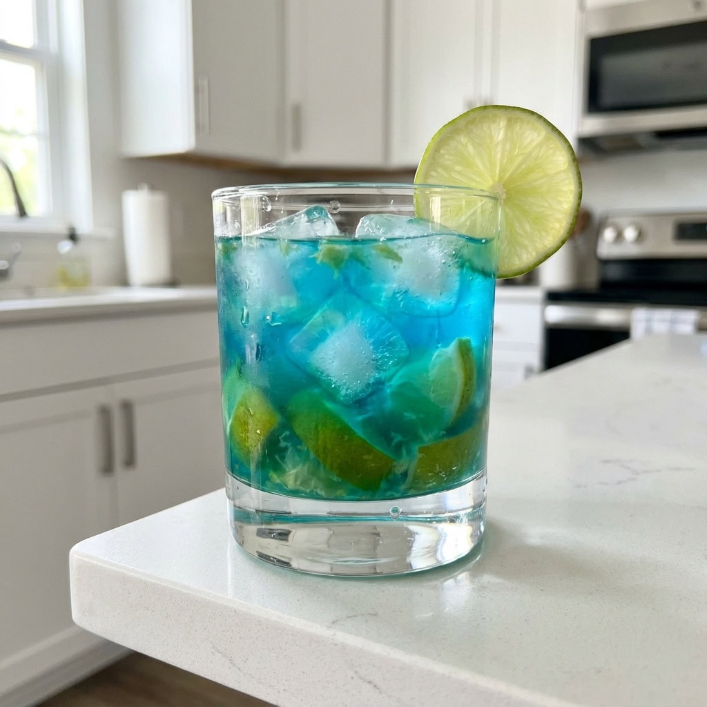 Blue Curacao Caipirinha Cocktail Recipe