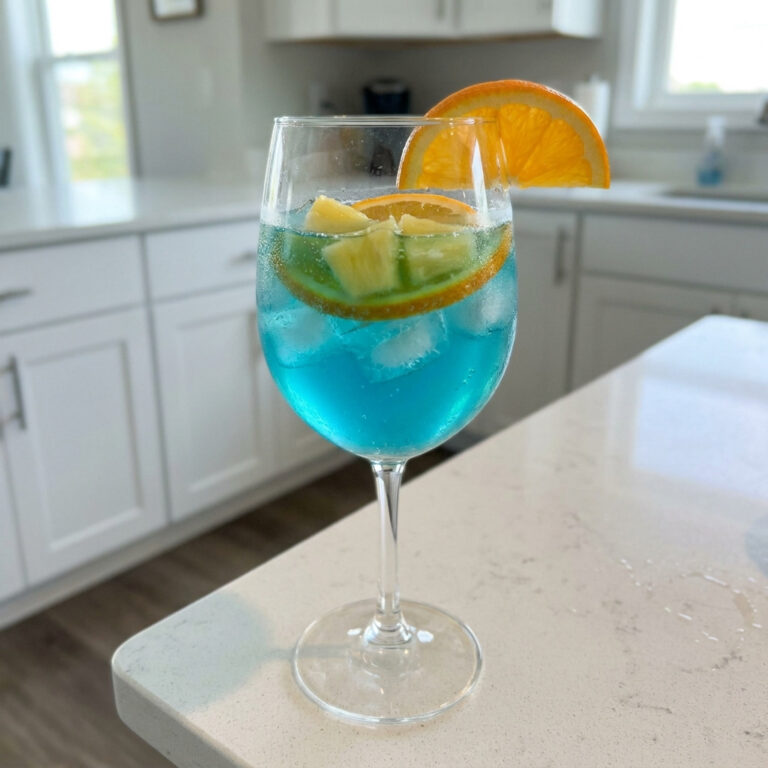 Blue Curacao Sangria Cocktail Recipe