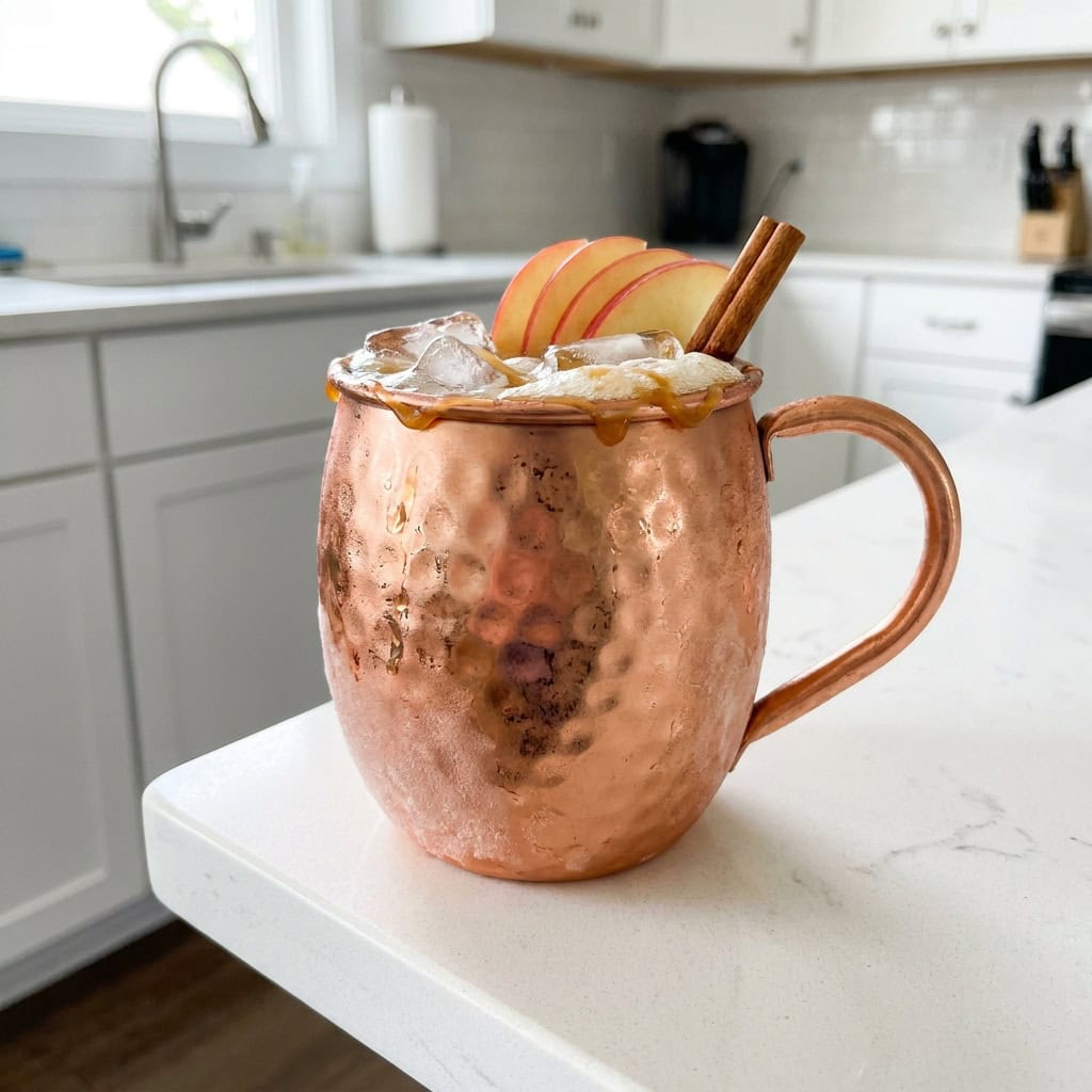 Caramel Apple Mule With Caramel Sauce Cocktail Recipe