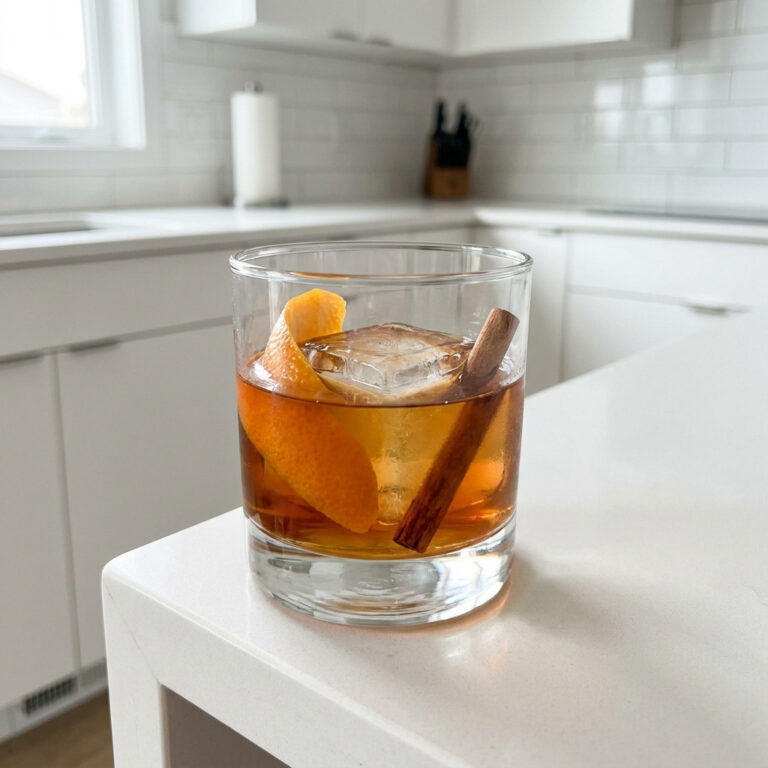 Cinnamon Vanilla Old Fashioned Cocktail Recipe