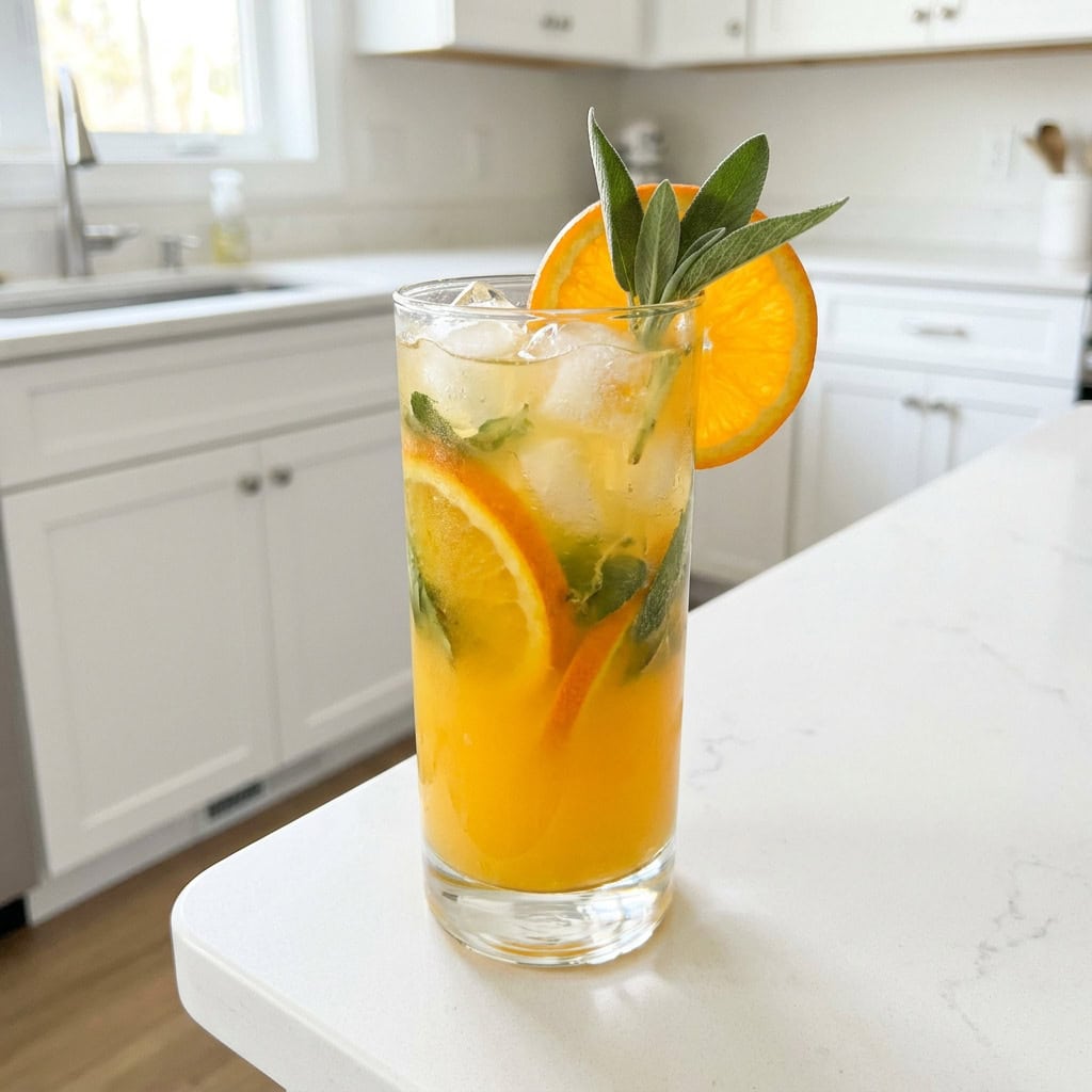 Citrus and Sage Spritzer Mocktail Recipe