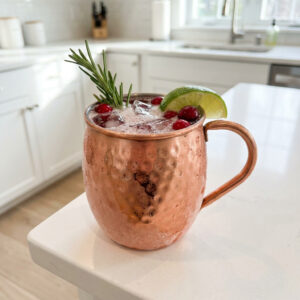 Classic Christmas Mule With Ginger Beer And Cranberry Juice Cocktail Recipe