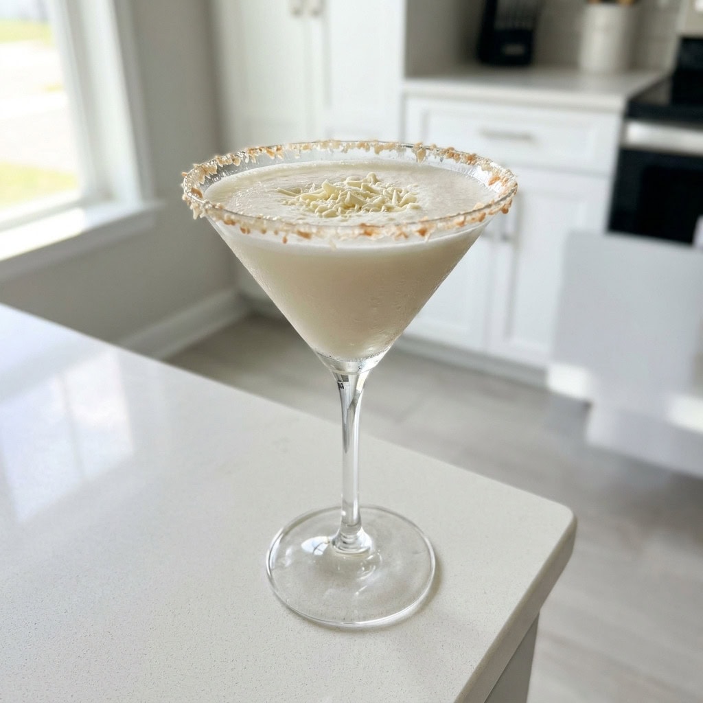 Coconut White Chocolate Martini Cocktail Recipe