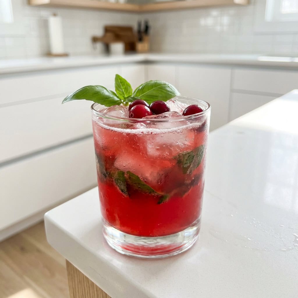 Cranberry Basil Smash Cocktail Recipe