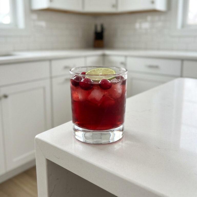 Cranberry Lime Gin Punch Cocktail Recipe