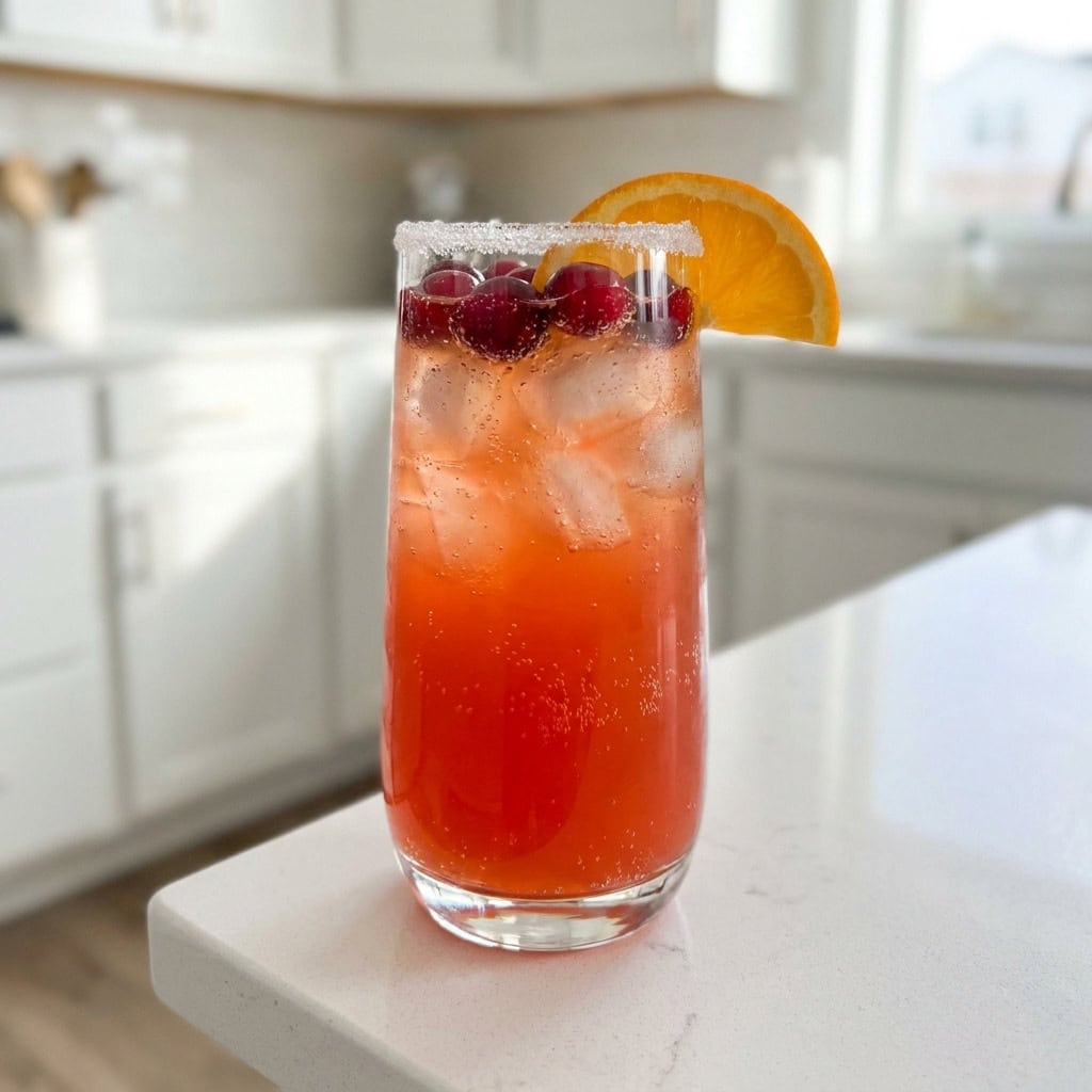 Cranberry Orange Cooler Mocktail Recipe