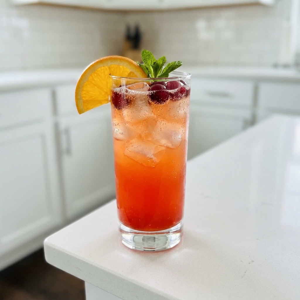 Cranberry Orange Spritz Mocktail Recipe