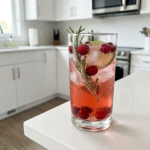 Cranberry and Rosemary Gin and Tonic Cocktail Recipe