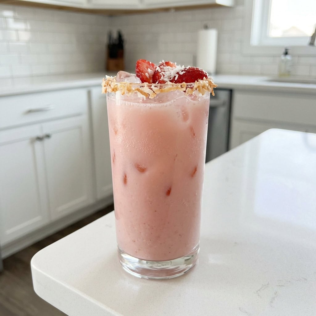 Creamy Strawberry Coconut Mocktail Recipe