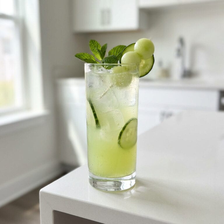 Cucumber Melon Refresher Mocktail Recipe