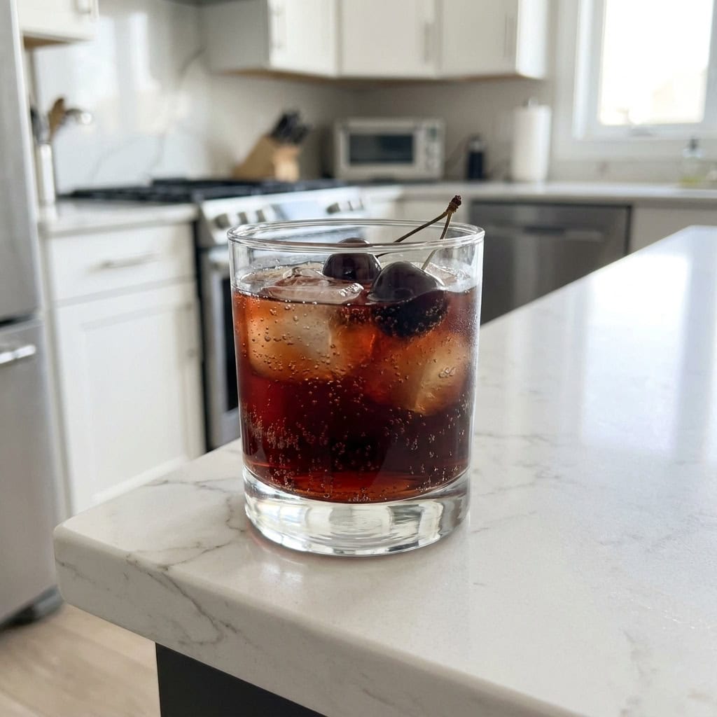 Festive Cherry Cola Mocktail Recipe