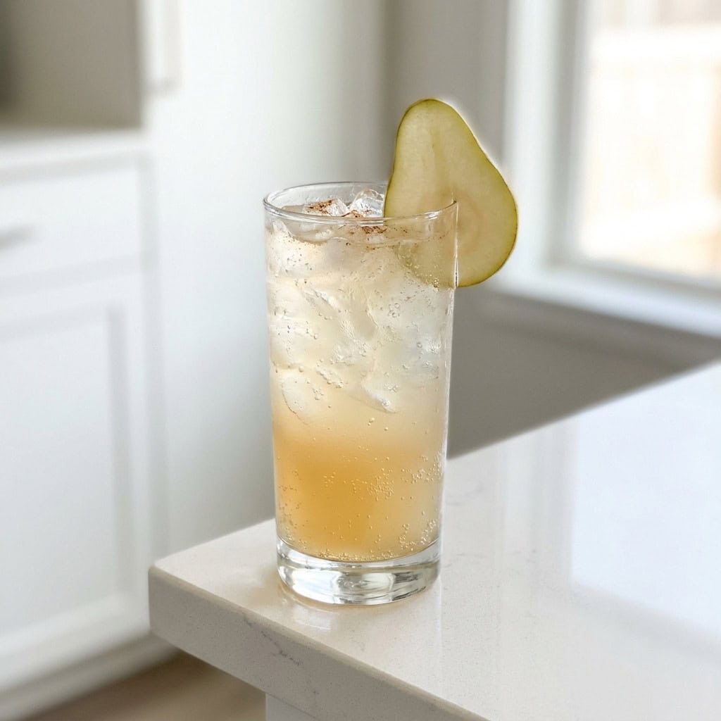 Ginger Pear Fizz Mocktail Recipe