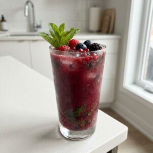 Holiday Berry Smoothie Mocktail Recipe