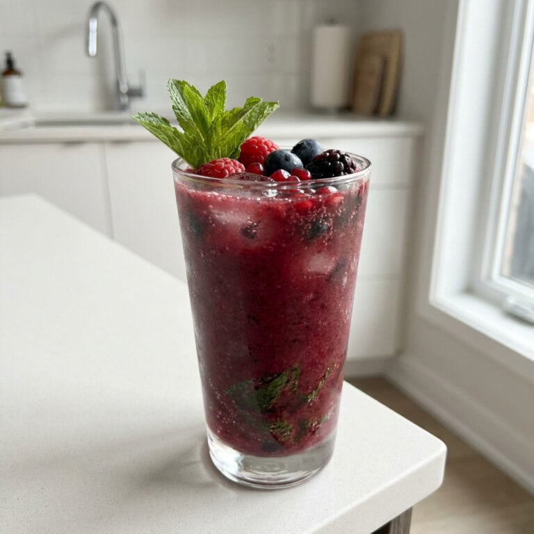 Holiday Berry Smoothie Mocktail Recipe